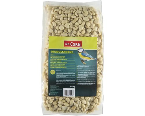 Gebroken pinda''s in een verpakking van 1,5 kilogram voor wilde vogels