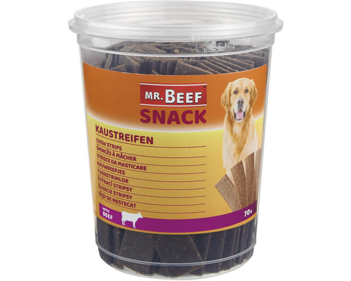 Mr Beef Snack kauwstrips in container