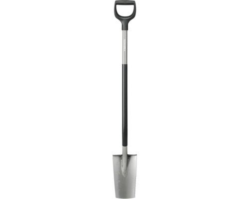 Fiskars spade met metalen steel en D-handgreep
