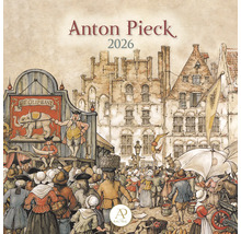 Anton Pieck kalender 2026 met marktscène