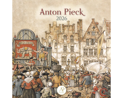 Anton Pieck kalender 2026 met marktscène