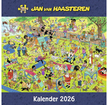 Jan van Haasteren Kalender 2026 met mensen en honden in een park