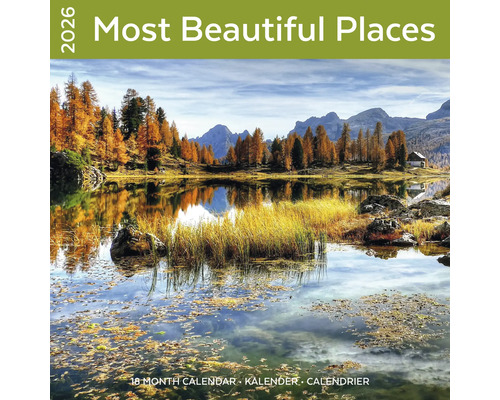 Most Beautiful Places Kalender voor 2026 met landschapsmotieven