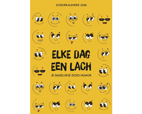 Scheurkalender 2026 met stripgezichten