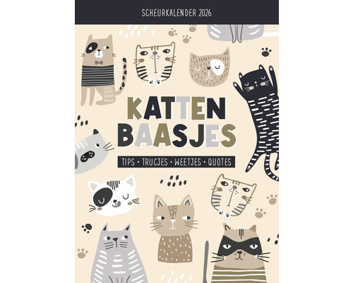 Scheurkalender 2026 met kattenmotieven