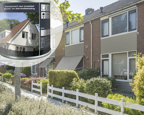 ESCADE Kantenlak betongrijs RAL7023, 250ml Verf voor kunststof gevel- en dakrandbekleding voor woonhuis