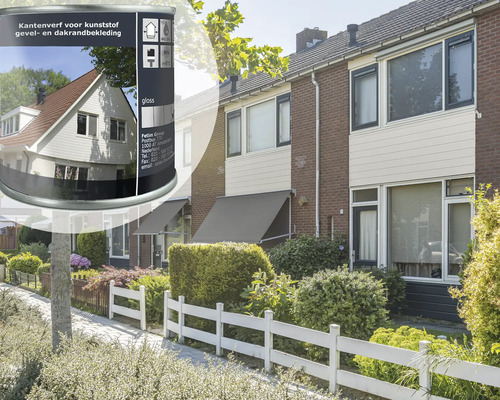 ESCADE Kantenlak cremewit RAL9001, 250ml Verf voor kunststof gevels en dakrandbekleding voor een woonhuis
