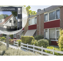 Pot gevelverf voor kunststof gevels voor een woonhuis