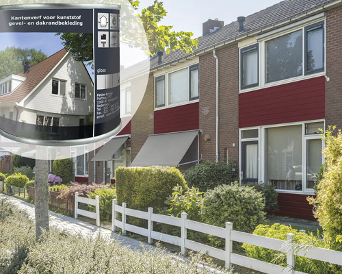 ESCADE Kantenlak wijnrood RAL3005, 250ml Pot gevelverf voor kunststof gevels voor een woonhuis
