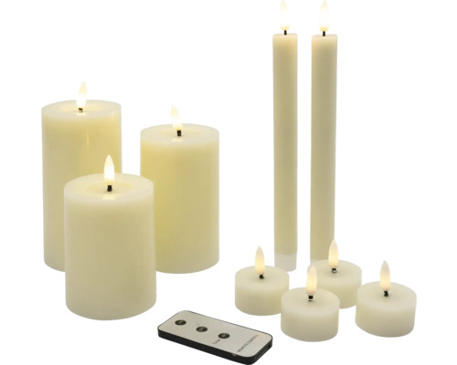 Set van LED-kaarsen met afstandsbediening