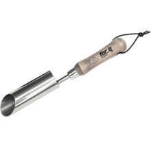 Plantstok van metaal met houten handvat