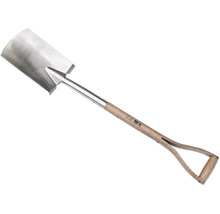 Spade met houten handvat en stalen blad