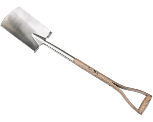 Spade met houten handvat en stalen blad