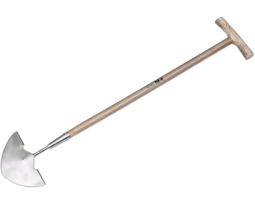 Grasrandsteker met T-greep en houten steel