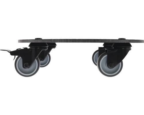 Rolplank met vier zwenkwielen