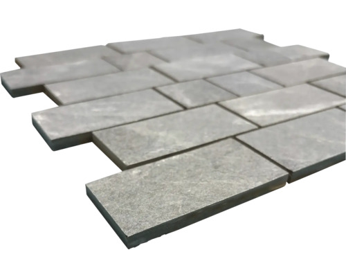 Mozaïektegels van steen, rechthoekig gelegd