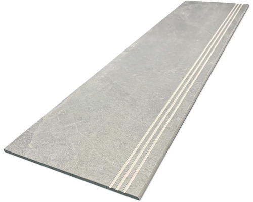 MIRAVA Traptegel NARVIK rook 30 x 120 x 0,85 cm Tegeltrede van aardewerk met drie groeven