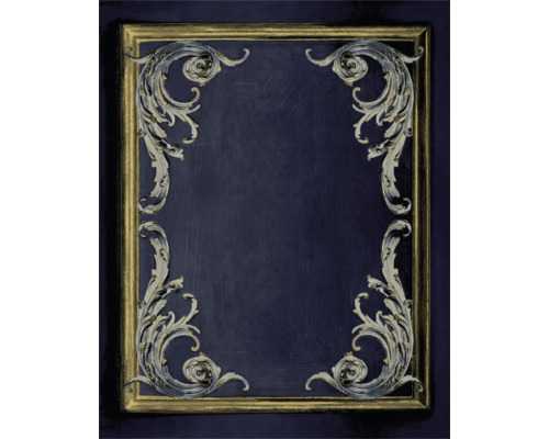 Versierde spiegelrand met florale ornamenten