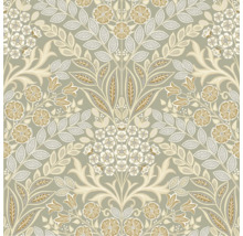 Behang met een bloemmotief in verschillende tinten