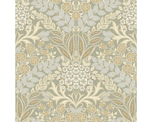 Behang met een bloemmotief in verschillende tinten