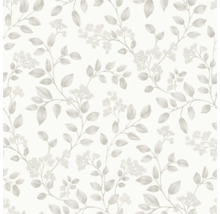 Behang met blad- en bloempatroon