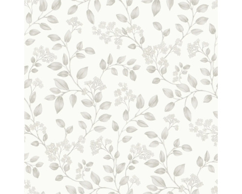 Behang met blad- en bloempatroon