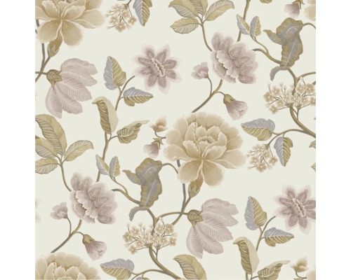 Bloemenbehang met bloemen en bladeren