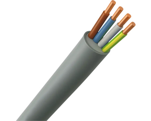Buitenkabel XMVK 4x2,5 mm² grijs 5 m Grijze elektriciteitskabel met vijf draden