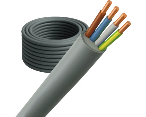 Buitenkabel XMVK 4x2,5 mm² grijs 5 m kopen! | HORNBACH