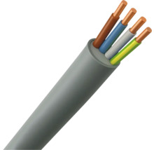 Grijze elektriciteitskabel met vijf draden