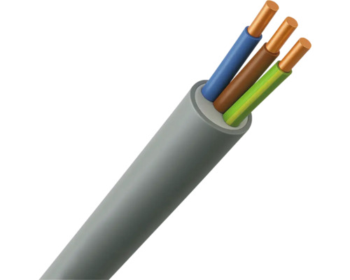 Buitenkabel XMVK 3x2,5 mm² grijs 25 m Elektriciteitskabel met drie aders
