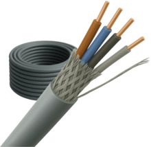 Doorgesneden meeraderige kabel met afscherming en kabelhaspel