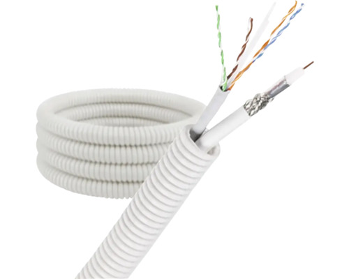 Gegolfde buis met kabels