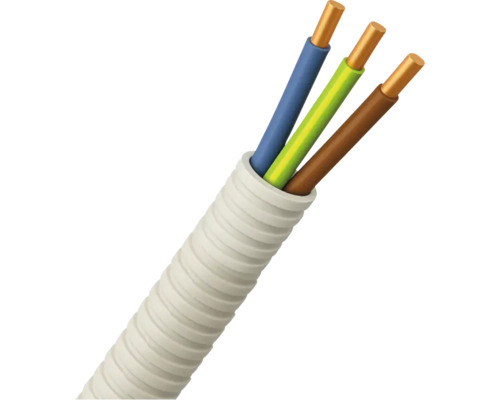 Q-LINK Flexibele voorbedrade buis 16 mm 5/8" grijs 20 m (3x2,5 mm²)
