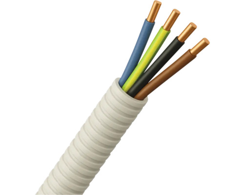 PROFILE Flexibele voorbedrade buis 16 mm 5/8" grijs 25 meter (3x2,5+1x1,5 mm²)