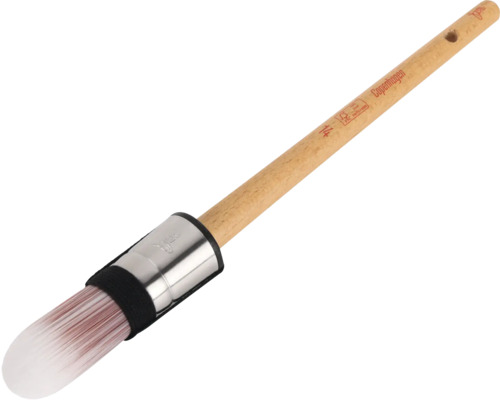 Ronde kwast met houten handvat en metalen klem