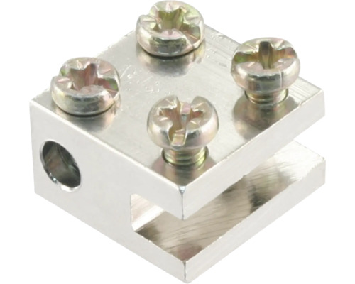 Radiatorklem recht 1 x 16 / 6 mm2 Aardklem met drie schroeven voor het bevestigen van aardgeleiders