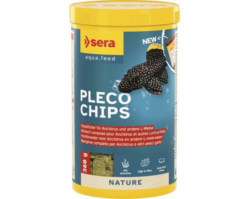SERA Pleco Chips Vissenvoer wafers 1000 ml Sera Pleco Chips Welsfutter Doos
