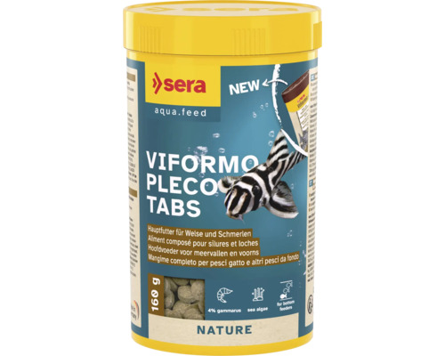 SERA Viformo Pleco Tabs Vissenvoer tabletten 250 ml Sera Viformo Pleco Tabs Visvoer voor meervallen en voorns, 160 gram