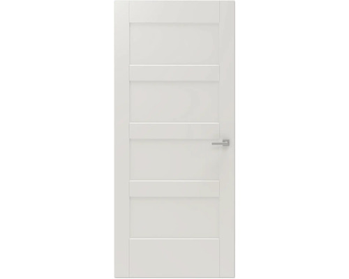 PERTURA Binnendeur 414 opdek rechts wit gegrond 211,5 x 73 cm Witte binnendeur met deurklink en vier dwarsbalken
