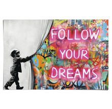 Decoratief canvas met de tekst Volg je dromen