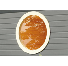 Rond houten raam