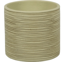 Cilindervormige bloempot met horizontale lijnstructuur