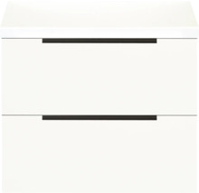 Witte onderkast met twee laden en handgrepen