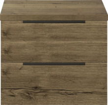 Houtkleurige onderkast met twee laden