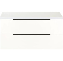 Witte wastafelonderkast met twee lades