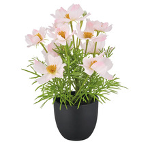 Kunstplant in pot met heldere bloemen