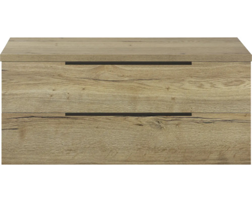 Wastafelonderkast met twee laden in houtdesign