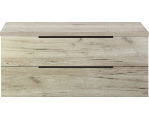 Wastafelonderkast met twee laden in houtdesign