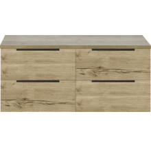 Houten ladekast met vier laden en handgrepen